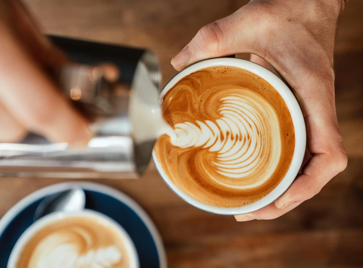 Artisan coffee latte art